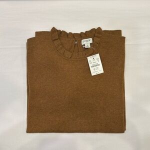 J. Crew Ruffleneck Sweater, Size M, NWT